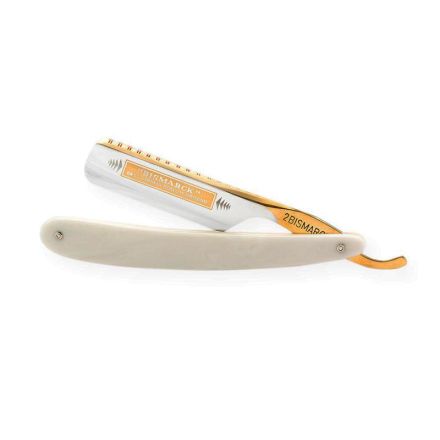 Dovo Bismark Straight Razor Hollow Ground Carbon Steel w/Mother of Pearl Acrylic Handle 6/8