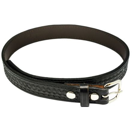 Leather Belt 30mm Double Layer Basketweave