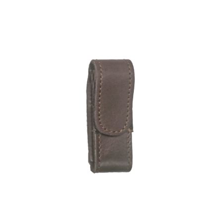 Edge Knife Belt Pouch Brown Leather Small w/Hook and Loop Fastener 