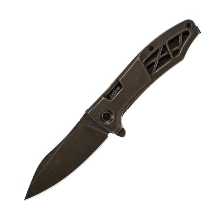 Kershaw Boilermaker Brown PVD Stonewashed Blade w/SpeedSafe Assisted Opening
