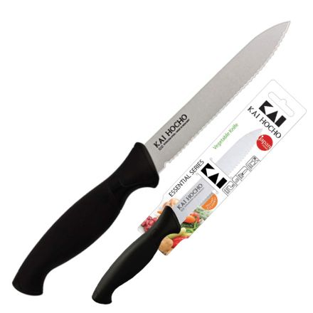 KAI Hocho Vegetable Knife Serrated 11 cm - Display Pack