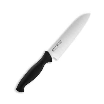KAI Hocho Utility Knife Medium Plain Black 14 cm - Blister         