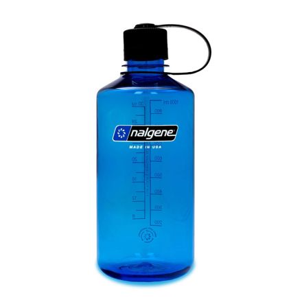 Nalgene Narrow Mouth Sustain Water Bottle Slate w/Black Cap 1L