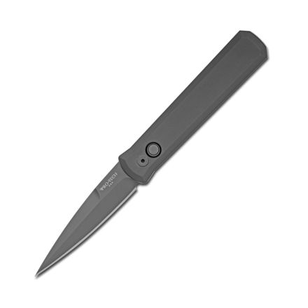 Pro-Tech Godfather Auto Knife Plain Black DLC Blade 4