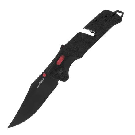 SOG Trident AT Black & Red Assisted Opening w/Black TiNi PVD Blade Finish
