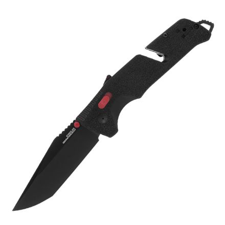 SOG Trident AT Tanto Black & Red Assisted Opening w/Black TiNi PVD Blade Finish