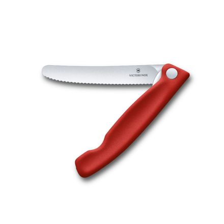 Victorinox Swiss Classic Foldable Serrated Paring Knife Red -11 cm Blister