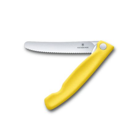 Victorinox Swiss Classic Foldable Serrated Paring Knife Yellow -11 cm Blister
