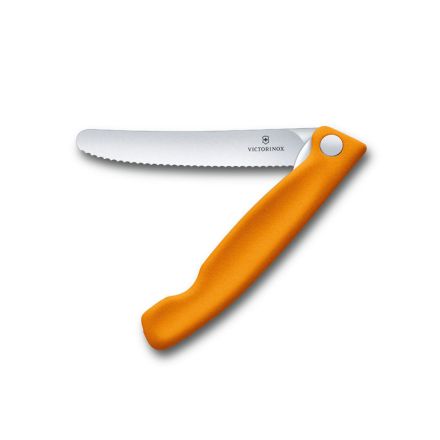 Victorinox Swiss Classic Foldable Serrated Paring Knife Orange -11 cm Blister