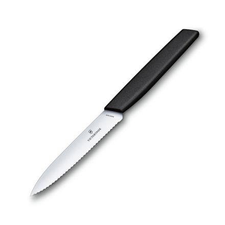Victorinox Swiss Modern Paring Knife Serrated Black - 10 cm