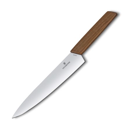 Swiss Modern Carving Knife Walnut Wood - 22cm Giftbox