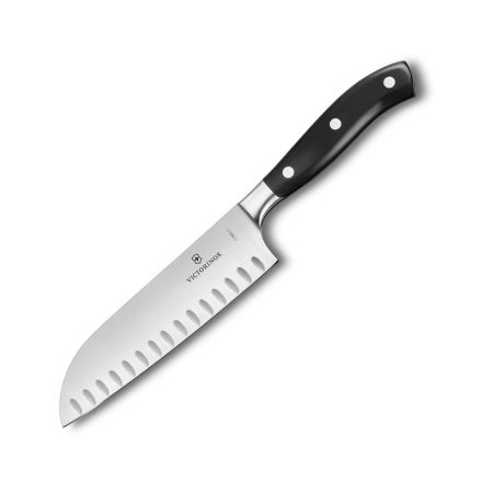 Victorinox Grand Maitre Drop Forged Santoku Knife Granton Edge - 17cm Giftbox