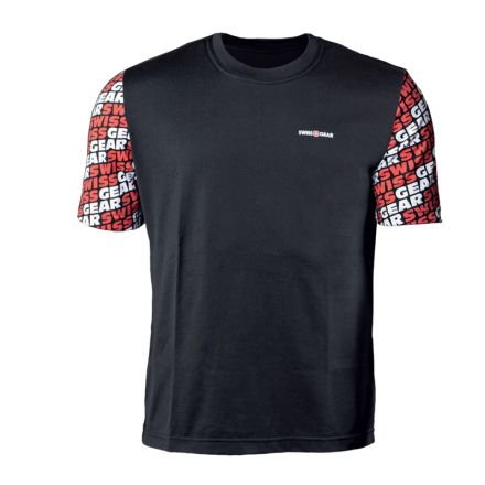 SwissGear T-Shirt Black w/White/Red Swiss Gear Logo - Medium