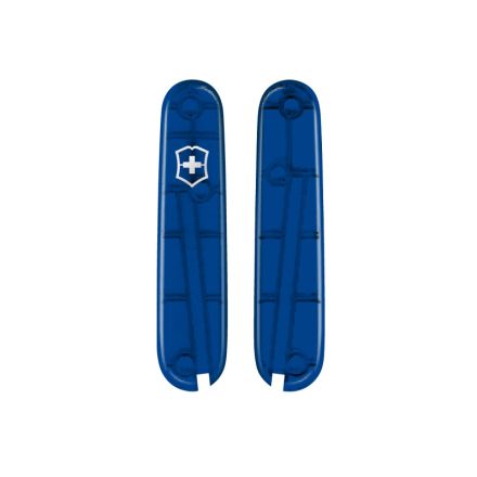 Victorinox Transparent Blue w/No Corkscrew Handle Scale Set For 84mm Swiss Army Pocket Knives