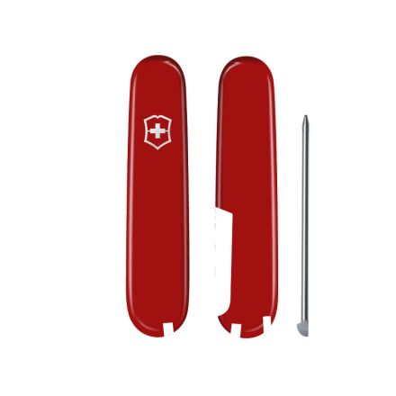 Victorinox Red Handle Scale Kit For 91mm Swiss Army Knife Plus Ball Pen