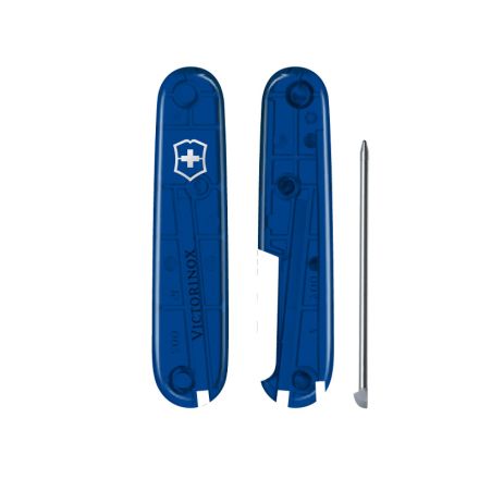 Victorinox Transparent Blue Handle Scale Kit For 91mm Swiss Army Knife Plus Ball Pen