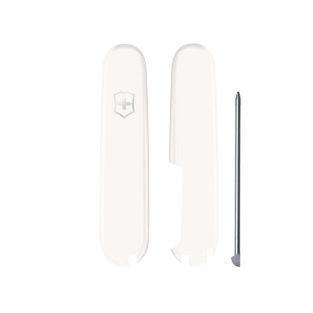 Victorinox White Handle Scale Kit For 91mm Swiss Army Knife Plus Ball Pen