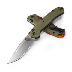 Benchmade Tagged Out OD Green G-10 Handle w/Satin Blade Finish