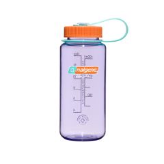 Nalgene Wide Mouth Sustain Water Bottle Amethyst w/Orange Cap 400 ml