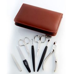 Alpen Professional Manicure Set 7 Piece Brown Case