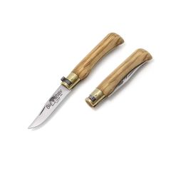 Antonini Old Bear Small Folding Knife w/Olive Wood 2.75" Satin Finish Blade