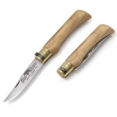 Antonini Old Bear Large Folding Knife w/Olive Wood 3.5" Satin Finish Blade            