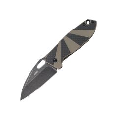 CRKT Heron Folder Black-Tan G-10/Carbon Fiber Handle w/Black StoneWash Blade Finish