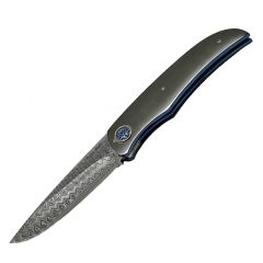 George F Muller Pocket Knife LL-B Folder - Zirconium Handle w/ Swedish DamaSteel Blade