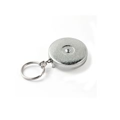 Key-Bak Original Retractable Key Steel Chain 24" Chrome w/Chrome Clip
