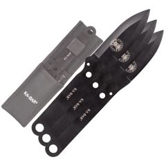 KA-BAR Throwing Knife 3 Piece Set Black 9.375" w/Polyester Sheath