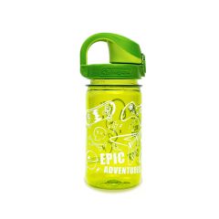 Nalgene OTF Kids Lock-Top Sustain Clear Green Water Bottle w/Sprout Cap 350 ml