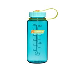 Nalgene Wide Mouth Sustain Water Bottle Cerulean w/Aqua Cap 400 ml