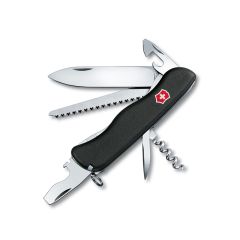 Victorinox Forester Black w/One Hand Opening w/Serrated Liner Lock Blade 111mm