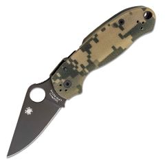 Spyderco Para 3 Digital Camouflage G-10 Compression Lock w/Black DLC Coating