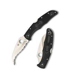 リリパット476☆B2 Class  Sovereign Sharp Edge Spyderco Matriarch 2 Black FRN w/Satin Finish Serrated