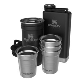バーベキュー・調理用品 STANLEY Shot Glass + Flask Set Sharp Edge Stanley Adventure Flask .23L + Shot Glass Set Matte