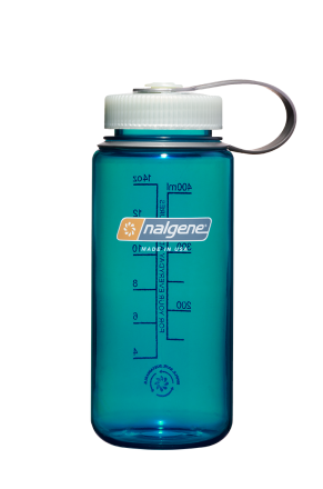 Nalgene Wide Mouth Sustain Water Bottle Trout Green w/Seafoam Cap 500 ml