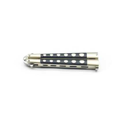 Sharp Edge Ace Butterfly Knife Dual Tone Satin/Black Handle