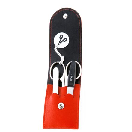 Alpen Manicure Set Deluxe 3 Piece Orange Case
