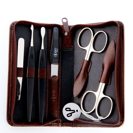 Alpen Professional Manicure Set 6 Piece Dark Brown Case