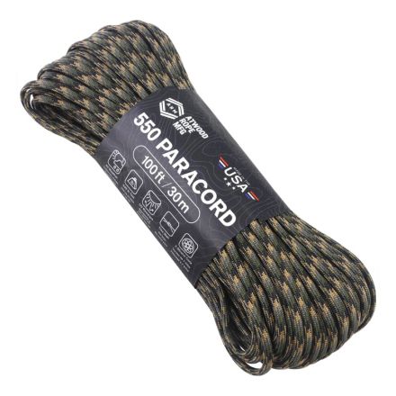 550 Paracord 100ft 7 Strand Core - Forest Camo