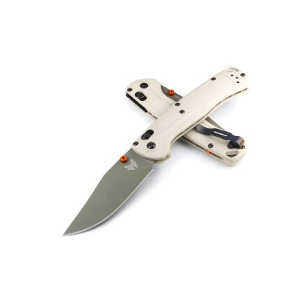 Benchmade Tagged Out Tan Grivory Handle w/Forest Green Cerakote Blade Finish