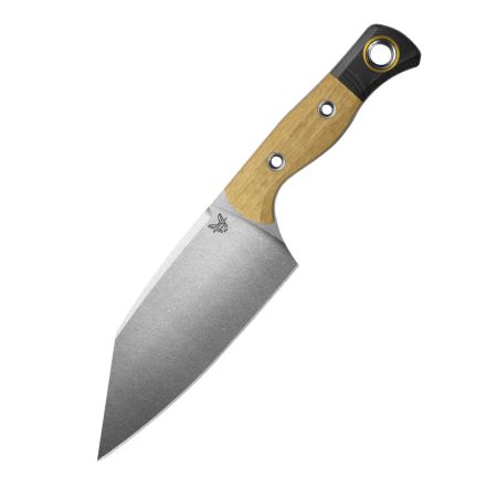 Benchmade Custom Station Knife Maple Valley Richlite Handle w/Black G10 Bolster & StoneWash Blade Finish