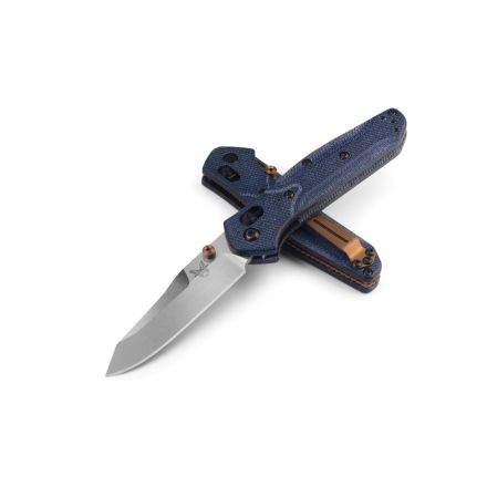 Benchmade Mini Osborne Denim Micarta Handle w/StoneWash Blade Finish