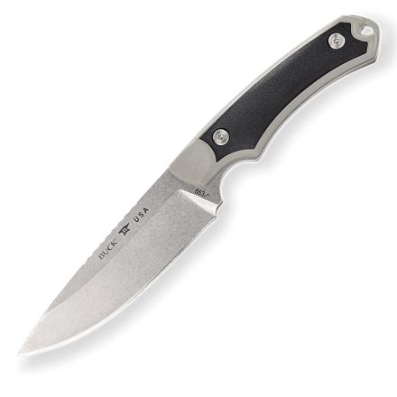 Buck Alpha Guide Select Fixed Blade Black/Grey GFN Handle w/StoneWash Blade