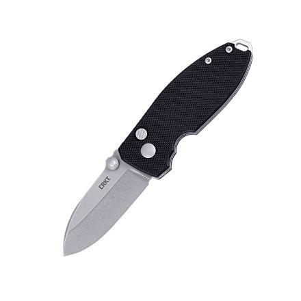 CRKT Squid Button Lock Black G10 Handle w/StoneWash D2 Blade Finish