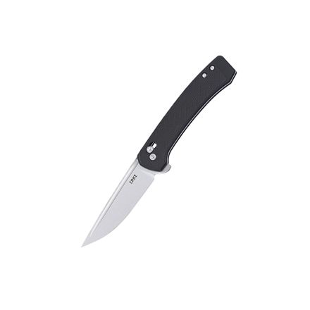 CRKT Q Compact Crossbar Lock Black GRN Handle w/StoneWash Blade Finish