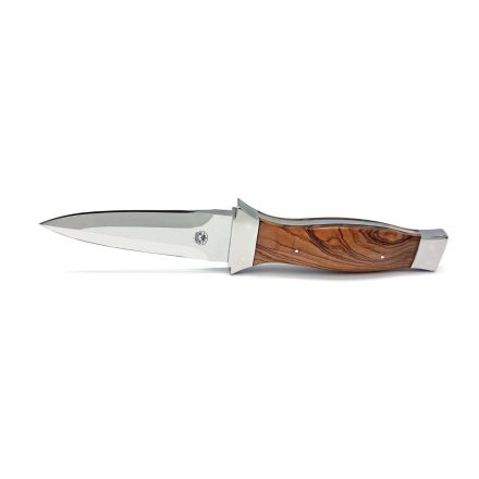Fritz Boshoff Double Edged Dagger w/Wild Olive Wood Handle