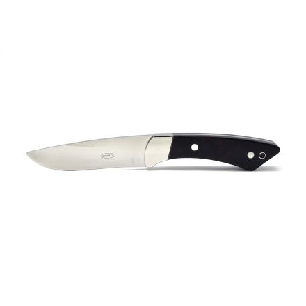 Des Waldeck Medium Utility Black Ivory Wood w/Stainless Steel Bolster