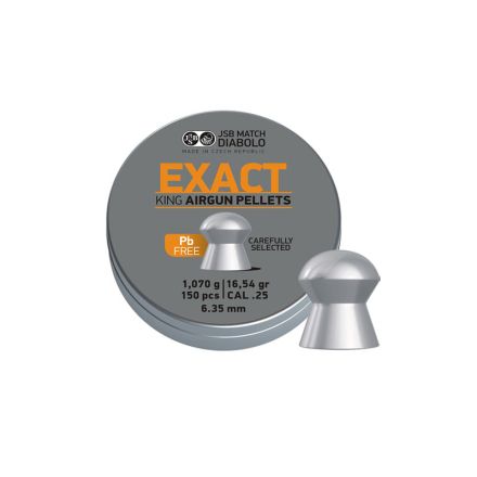JSB Exact King Lead Free Pellets .25/6.35 mm - 150 Pieces